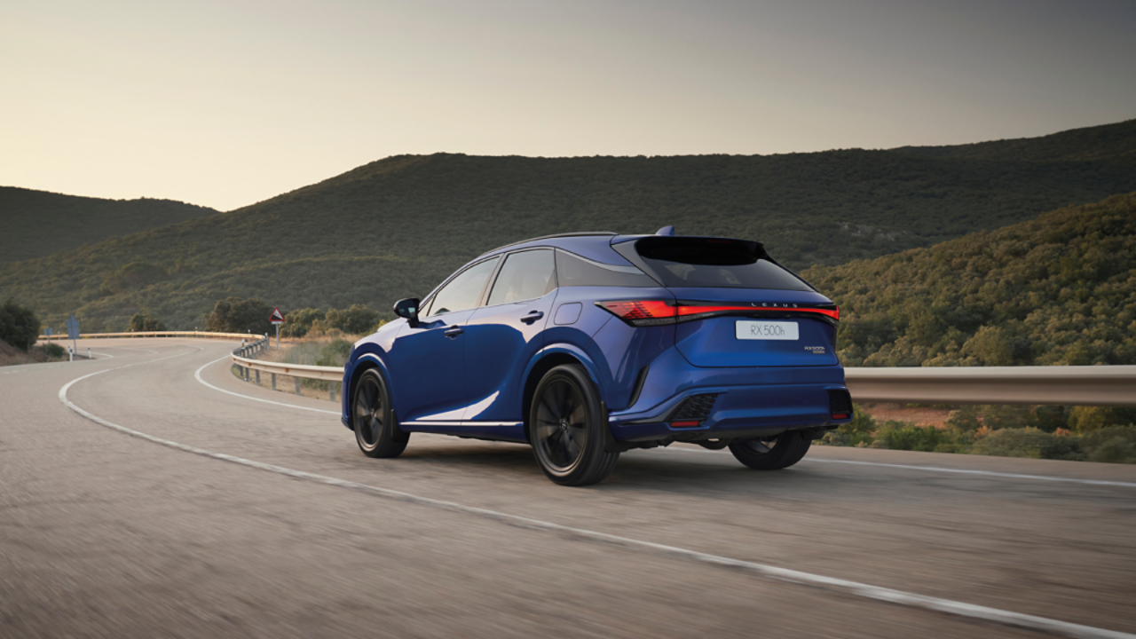 Lexus RX 500h driving on a road